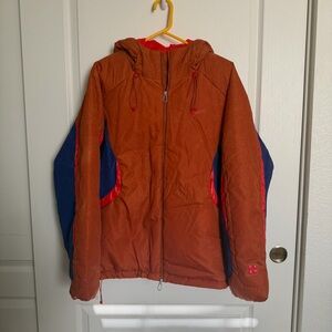 *NWT* Nike Project FROG Orange Hooded Puffer Jacket with Red Lining